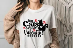 My Cats Are My Valentine Svg, Valentine's Day Svg Product Image 3