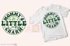 Shamrock Clover, Girl St Patrick Day PNG T-shirt Design Product Image 2