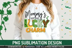 Mommy's little lucky charm Sublimation PNG Product Image 1