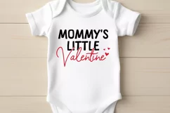 Mommy's Little Valentine SVG | Cute Valentine Kids Design Product Image 2