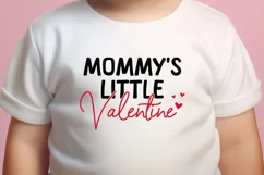 Mommy's Little Valentine SVG | Cute Valentine Kids Design Product Image 3