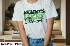 Shamrock Clover, Girl St Patrick Day PNG T-shirt Design Product Image 3