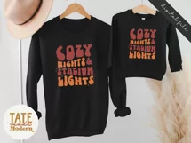 Cozy Nights & Stadium Lights SVG cut file -Fall football svg Product Image 3