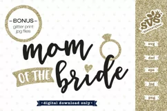 Mom of the Bride SVG image for Bride's Mother Product Image 1