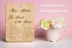 Mothers day cutting board, Mom gift laser engrave Product Image 1