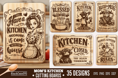 Funny Mama's Kitchen Cutting Board SVG Bundle 35 designs Product Image 2