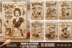 Funny Mama's Kitchen Cutting Board SVG Bundle 35 designs Product Image 5