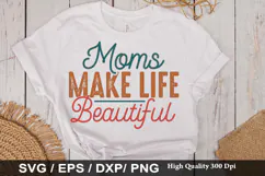 Mother's Day SVG Design - Mom the Heart of the Family Product Image 4