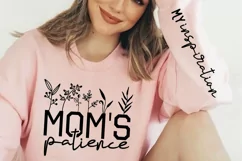 Moms Patience Sleeve SVG, Mother's Day SVG Design Product Image 3