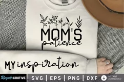 Moms Patience Sleeve SVG, Mother's Day SVG Design Product Image 2