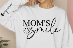 Mom's Smile Sleeve SVG, Mother's Day SVG Design Product Image 2