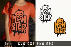 Momster SVG | Funny Mom Halloween With Pumpkin SVG File Product Image 1