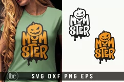 Momster SVG | Funny Mom Halloween With Pumpkin SVG File Product Image 2