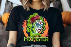 momster calavera SVG on black shirt