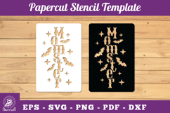 Momster Papercut Stencil SVG Product Image 1