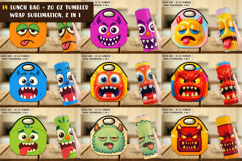 14 Monster Lunch Bag | Monster Tumbler Wrap Bundle Product Image 1