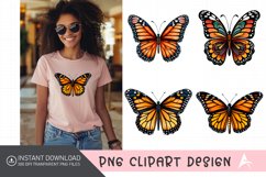 Watercolor Monarch Butterfly Clipart Product Image 1