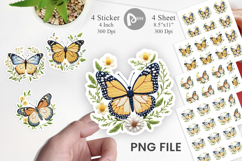 Monarch Butterfly Sticker Product Image 1