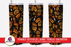 monarch butterfly skinny tumbler sublimation