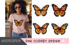 Watercolor Monarch Butterfly Clipart Product Image 1