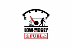 Low Money Fuel Gauge Sticker, Low Car Gas SVG Product Image 2