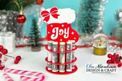 Christmas Money Holder Svg| Money Cake Svg| Santa Sock Joy Product Image 2