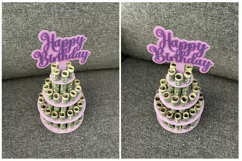 Birthday Money Cake SVG | Happy Birthday | Paper cutting Product Image 2