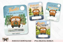 4 Premium Bus Driver Money Card PNG Print Then Cut Files Product Image 1
