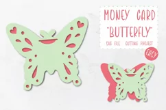 Money Card Butterfly, Birthday Gift Card SVG Product Image 1