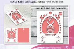 Money card. Baby Shower Money card Gift PNG. Product Image 1