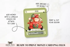 Printable Gas Money Christmas Money Cards | 4 x 5 Inch PNG Product Image 2