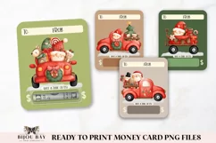 Printable Gas Money Christmas Money Cards | 4 x 5 Inch PNG Product Image 1