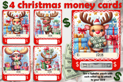 Christmas cards, funny gift Money cards for printing Product Image 1