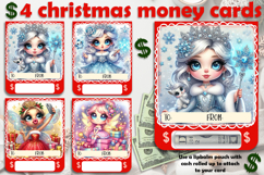 Christmas cards, funny gift Money cards for printing Product Image 1