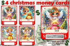 Christmas cards, funny gift Money cards for printing Product Image 1