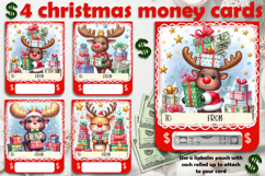 Christmas cards, funny gift Money cards for printing Product Image 1