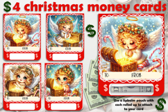 Christmas cards, funny gift Money cards for printing Product Image 1