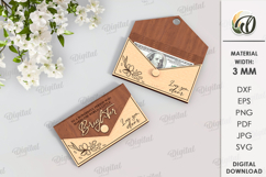 Money Envelope Laser Cut. Envelope Gift SVG Product Image 1