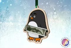 Christmas Money Holder, Cash Ornament laser svg dxf template Product Image 3
