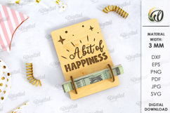 3D Money Holder Laser Cut. Money card SVG Product Image 1