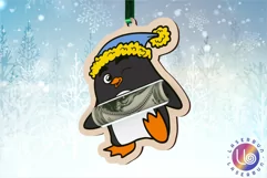 Christmas Money Cash Ornament Holder laser svg dxf designs Product Image 2