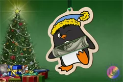 Christmas Money Cash Ornament Holder laser svg dxf designs Product Image 1