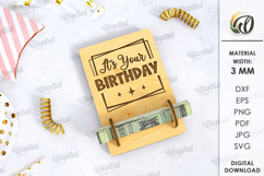 3D Money Holder Laser Cut. Money card SVG Product Image 1