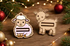 Money holder | SVG file for cutting | Goat and lamb_2 Product Image 2