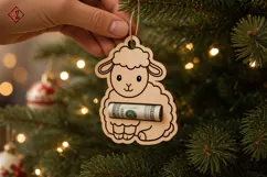 Money holder | SVG file for cutting | Goat and lamb_2 Product Image 3