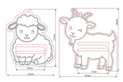 Money holder | SVG file for cutting | Goat and lamb_2 Product Image 4