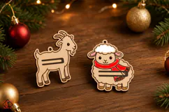 Money holder | SVG file for cutting | Goat and lamb Product Image 2