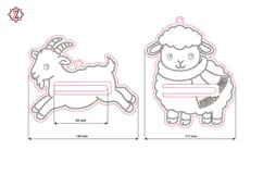 Money holder | SVG file for cutting | Goat and lamb Product Image 3