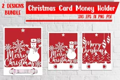 Christmas Card Money Holder 3-4 svg eps ai png pdf Product Image 1