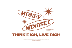 Money Mindset Typography Quotes T-shirt Design Product Image 1